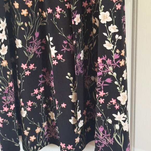 American Living Womens Black Floral Dress Size 8 - Picture 10 of 16